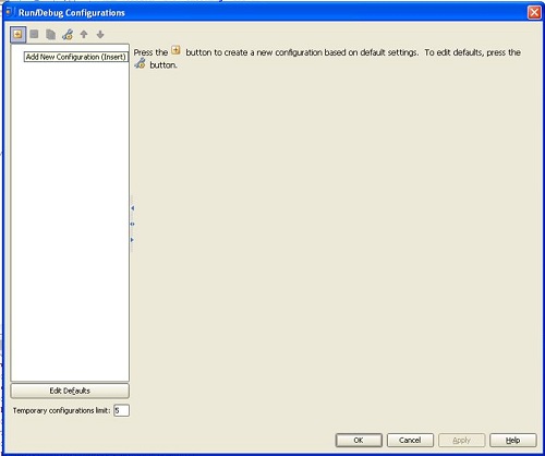 Adding New Run Configuration